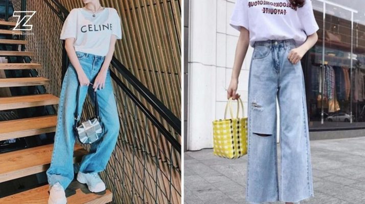 phối đồ với áo thun form rộng nữ