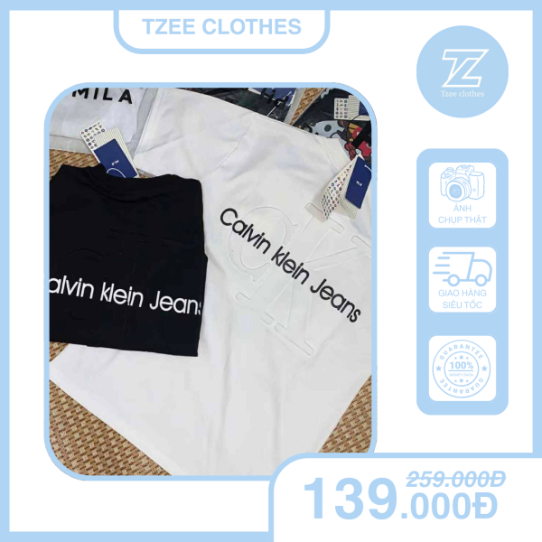 Áo Phông Nam Nữ Basic Form Rộng Họa Tiết C.K New 2025 -TZEECLOTHES